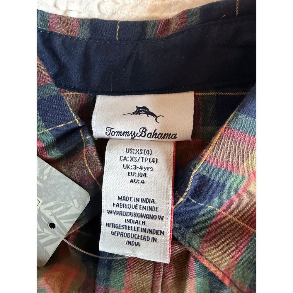 Tommy Bahama Boys 4 NWT Plaid Shirt Cord Pant - Picture 3 of 9